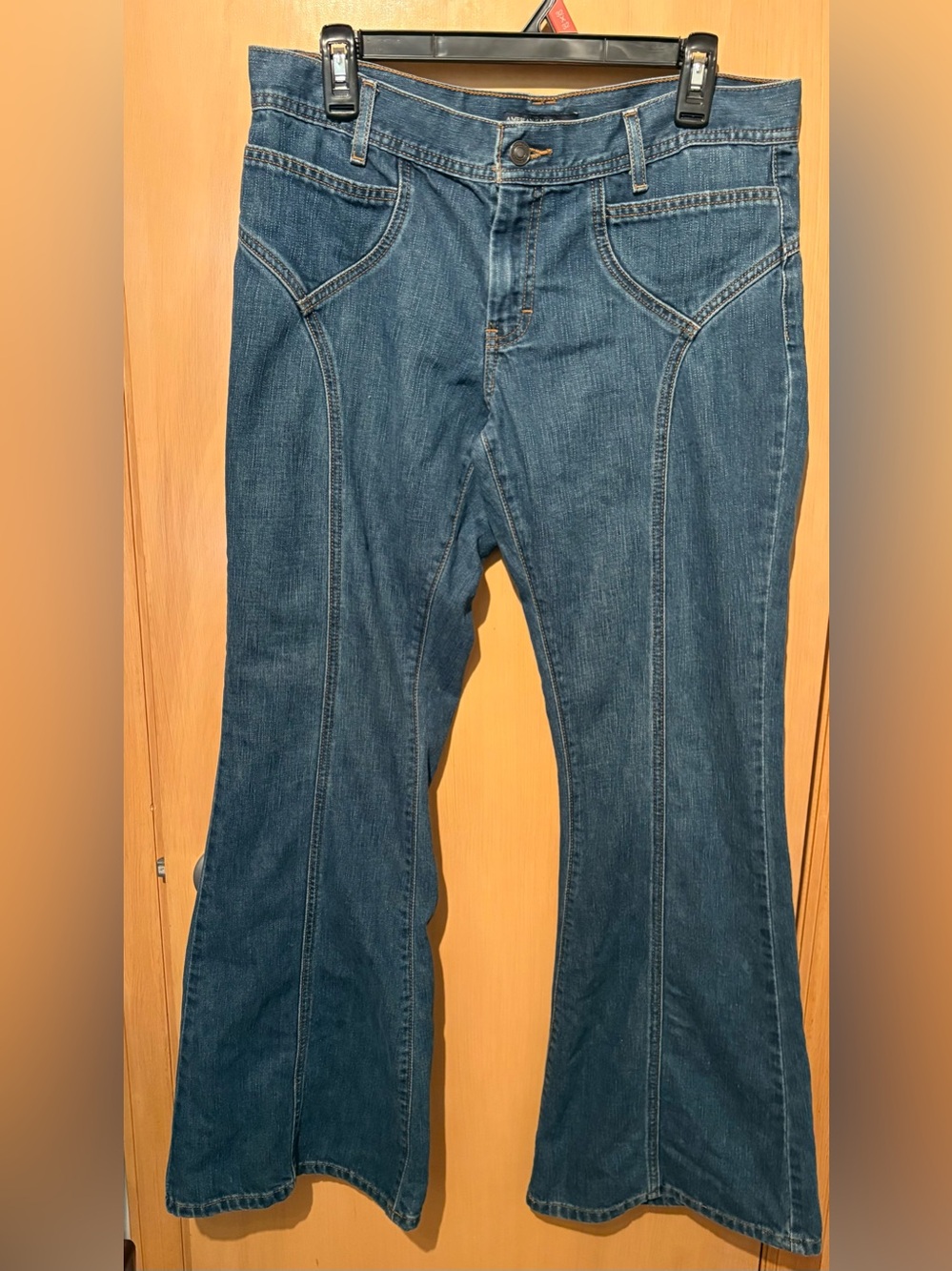 Vintage American Eagle Outfitters low-rise flair jeans blue Y2K classic Size 12